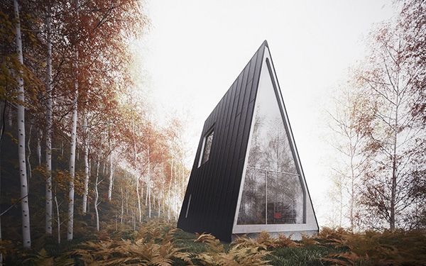 ดูเหมือนโลกอนาคตเลยอ่ะVacation House Plans – A-Frame