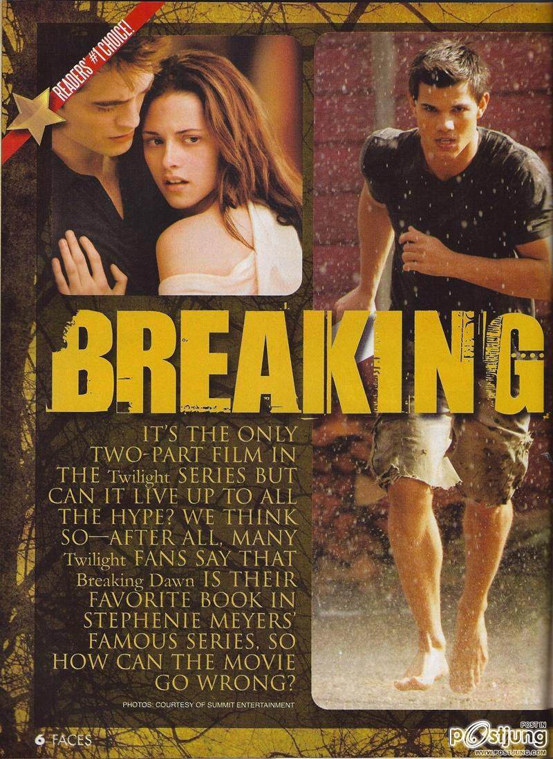 Scans of 'Breaking Dawn' @ Faces Magazine Fall 2011