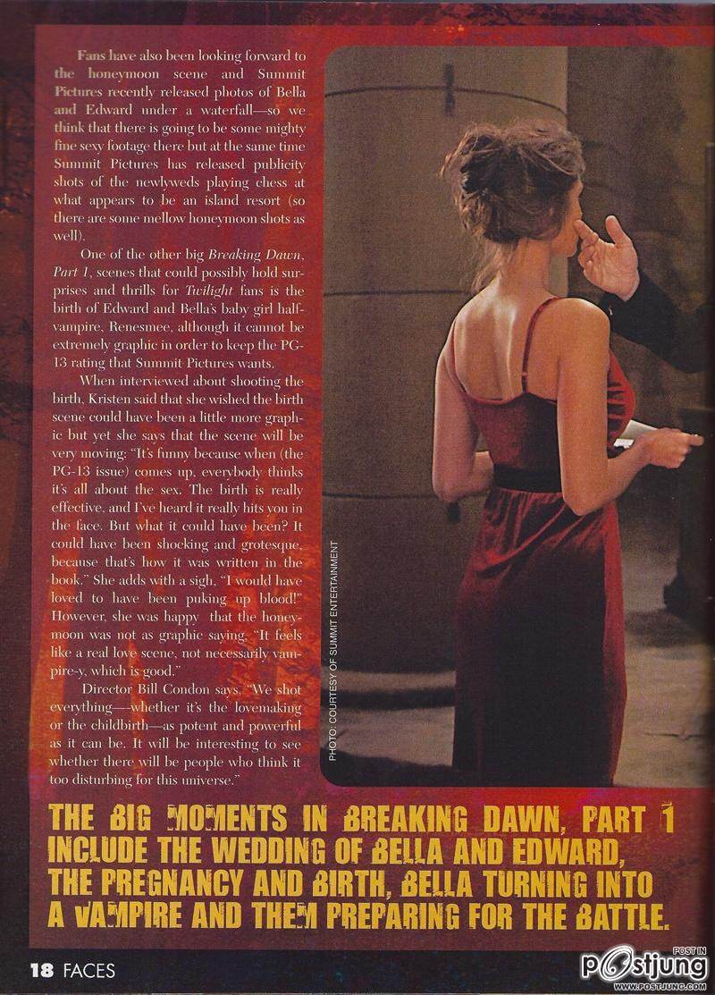 Scans of 'Breaking Dawn' @ Faces Magazine Fall 2011