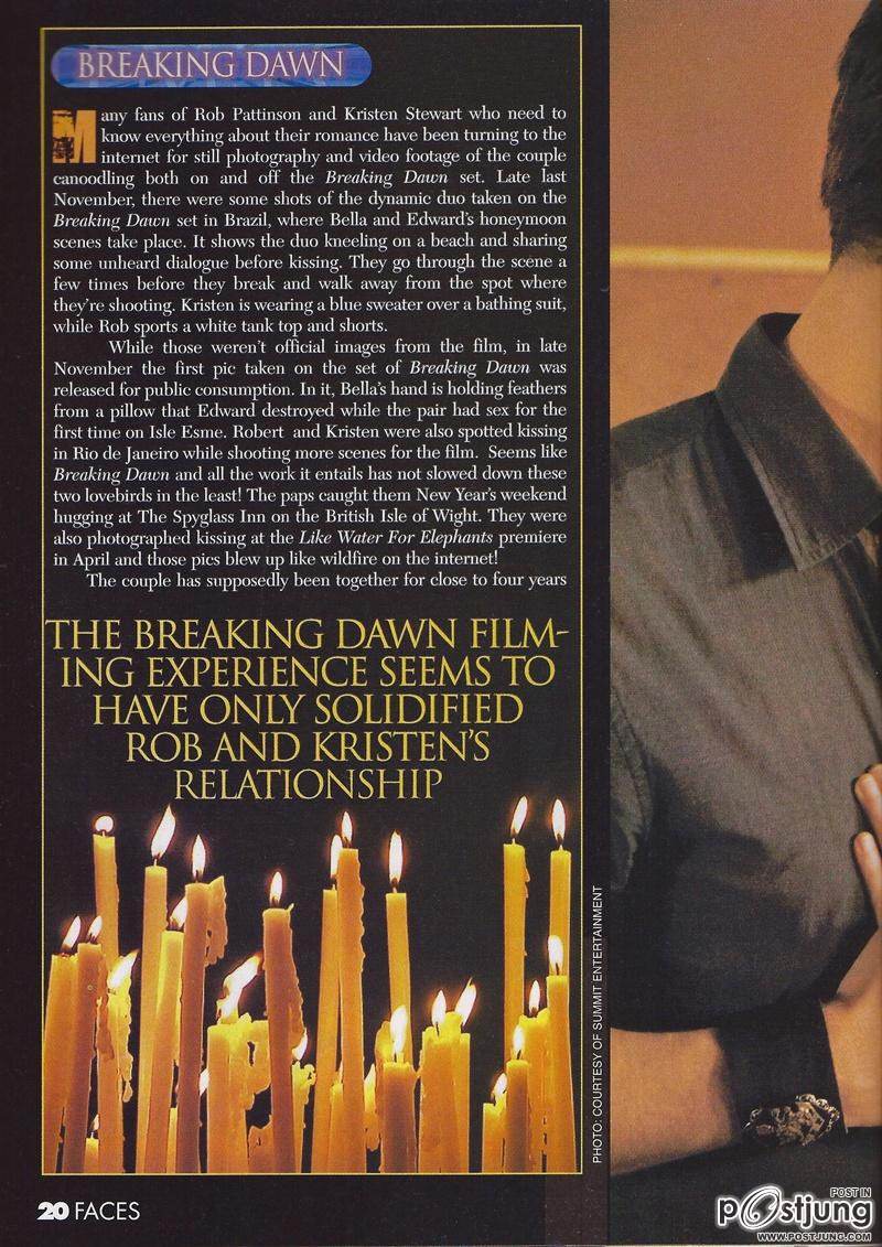 Scans of 'Breaking Dawn' @ Faces Magazine Fall 2011