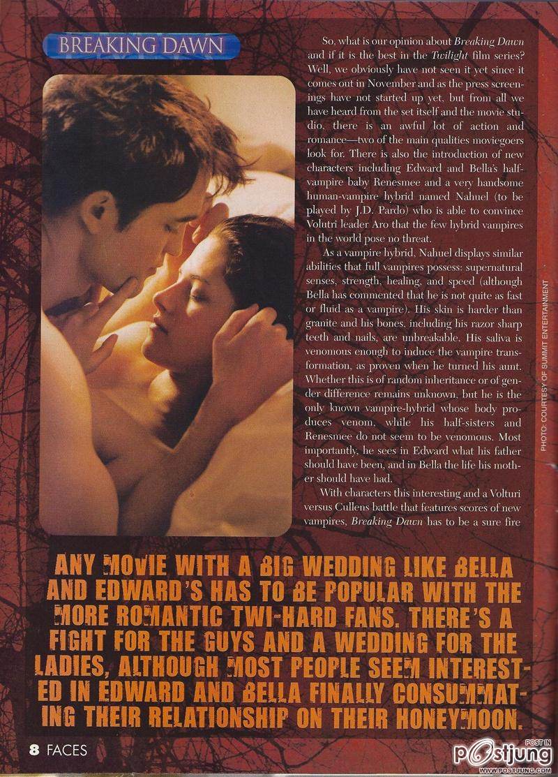 Scans of 'Breaking Dawn' @ Faces Magazine Fall 2011