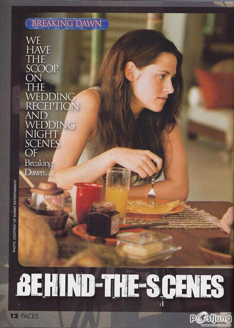 Scans of 'Breaking Dawn' @ Faces Magazine Fall 2011