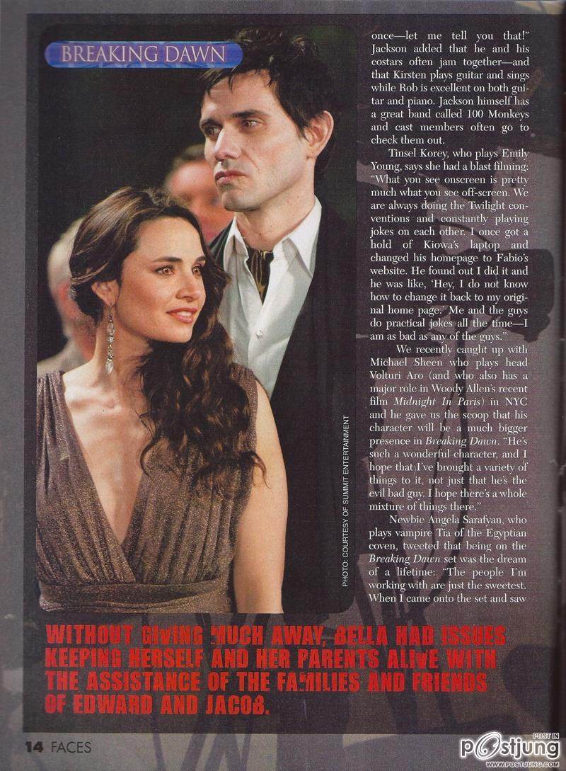 Scans of 'Breaking Dawn' @ Faces Magazine Fall 2011