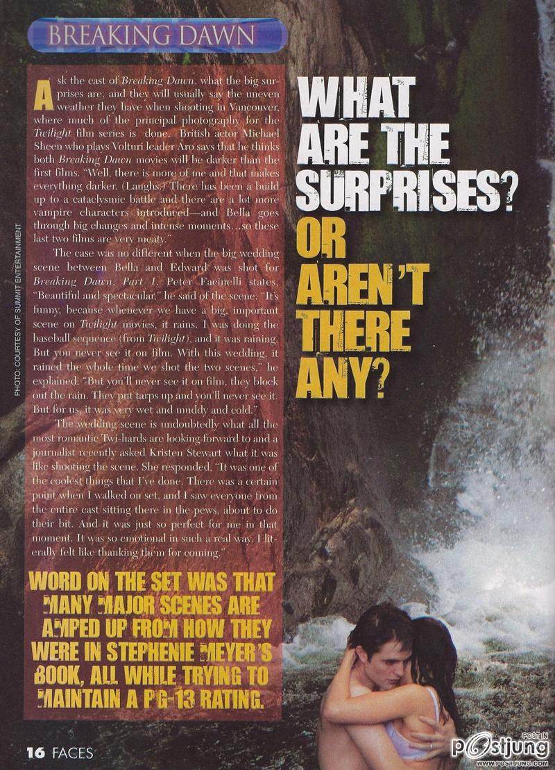 Scans of 'Breaking Dawn' @ Faces Magazine Fall 2011