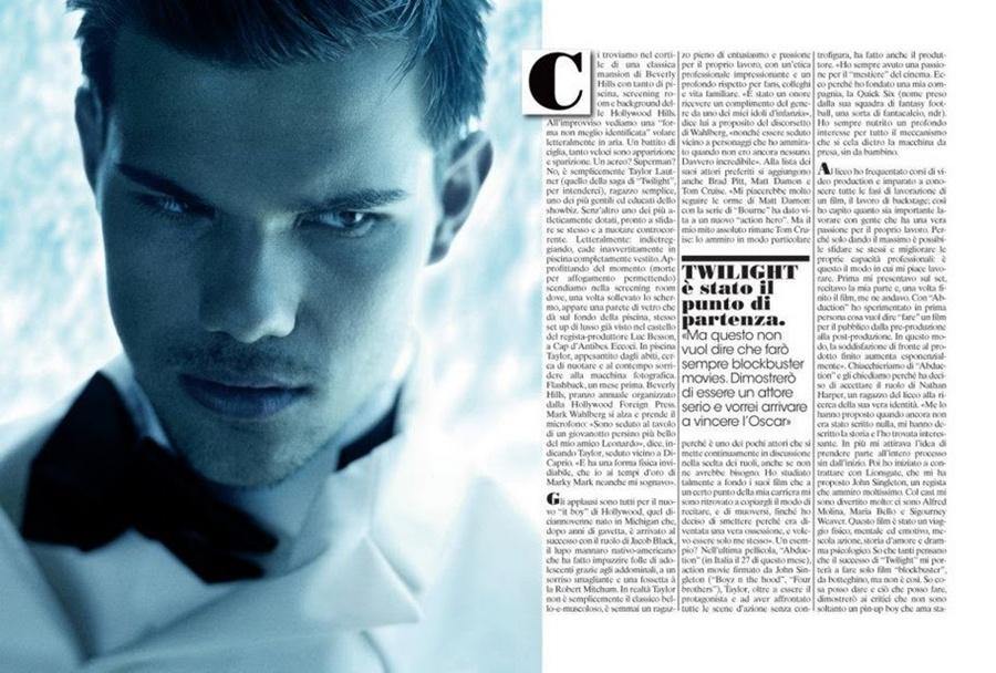 Taylor Lautner @ L'Uomo Vogue Italia October 2011