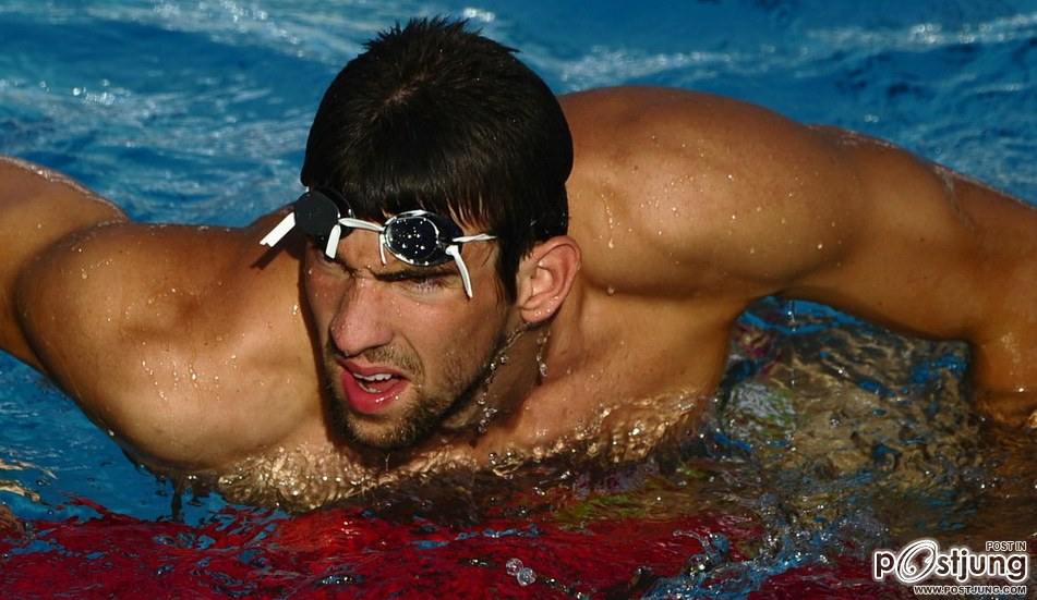 Michael-phelps นักว่ายน้ำซี๊สสสน้ำกระจาย