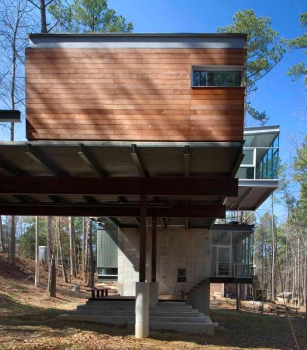 Sloped Terrain House - Modern Industrial Meets Nature