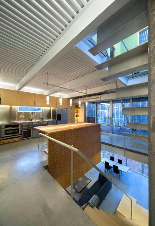 Sloped Terrain House - Modern Industrial Meets Nature