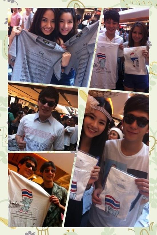 โตโน่ & ริท งานขายเสื้อช่วยเหลือผู้ประสบภัยน้ำท่วม @เซ็นทรัลลาดพร้าว