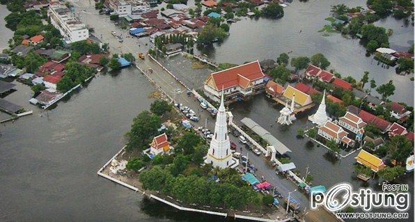 วัดมณีชลขัณฑ์ จังหวัดลพบุรี ถูกน้ำท่วม ปี พ.ศ.2554
