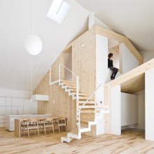 ชอบชอบชอบWooden Structure House: hang out on the roof ... inside the house