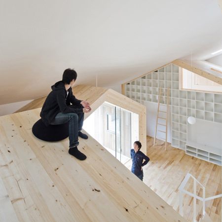 ชอบชอบชอบWooden Structure House: hang out on the roof ... inside the house