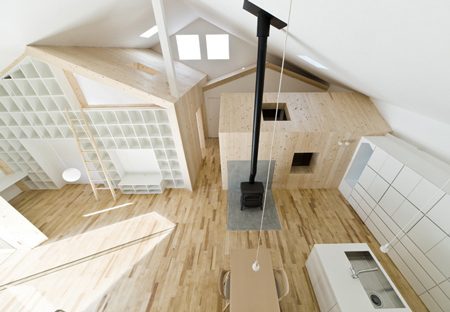 ชอบชอบชอบWooden Structure House: hang out on the roof ... inside the house