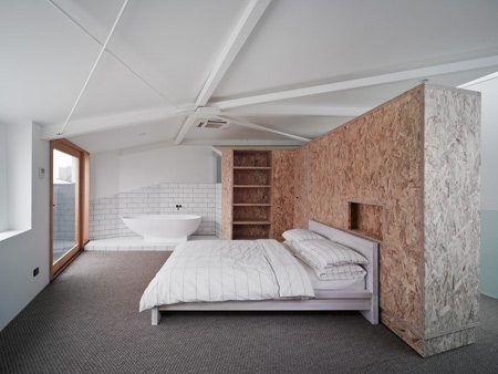 Modern Loft Living in Australia - oriented strand board charm!