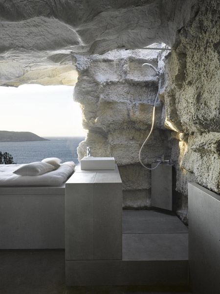 Stone House Plans &ndash; unusual cave house built by cows, sort of