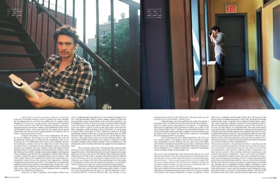 James Franco @ Flaunt Magazine Issue 117 Nov. 2011