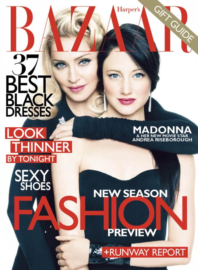 Madonna & Andrea Riseborough @ Harper’s Bazaar US December 2011