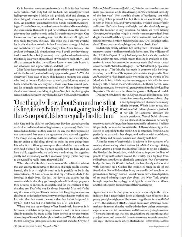 Kate Winslet @ Harper's Bazaar UK November 2011