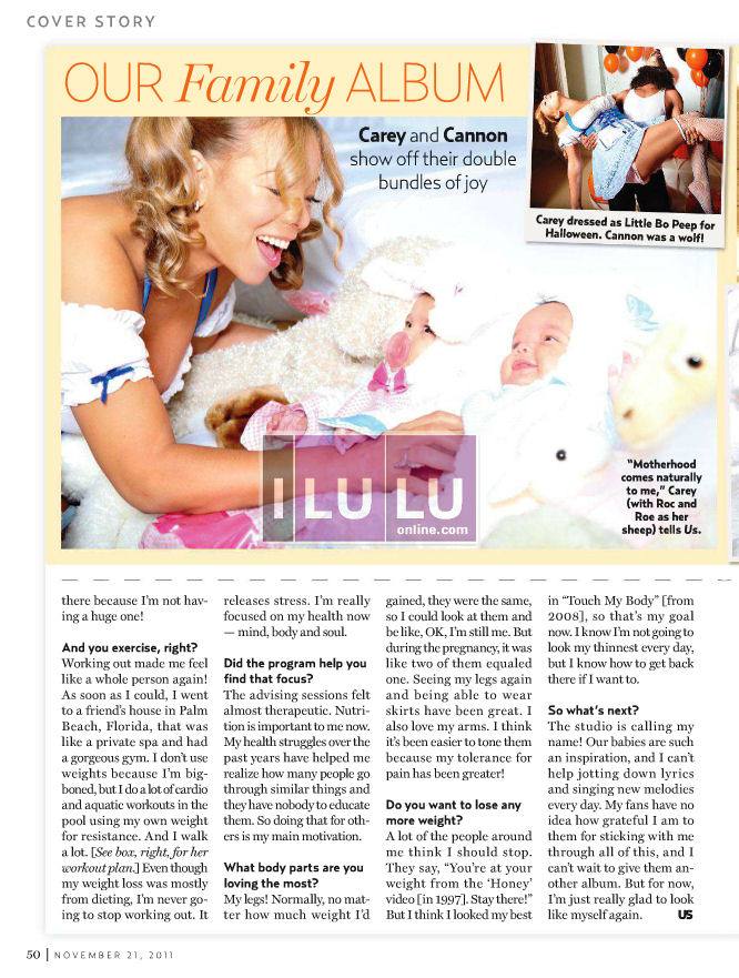 Mariah Caery โชว์หุ่นใหม่ในนิตยสาร US Weekly