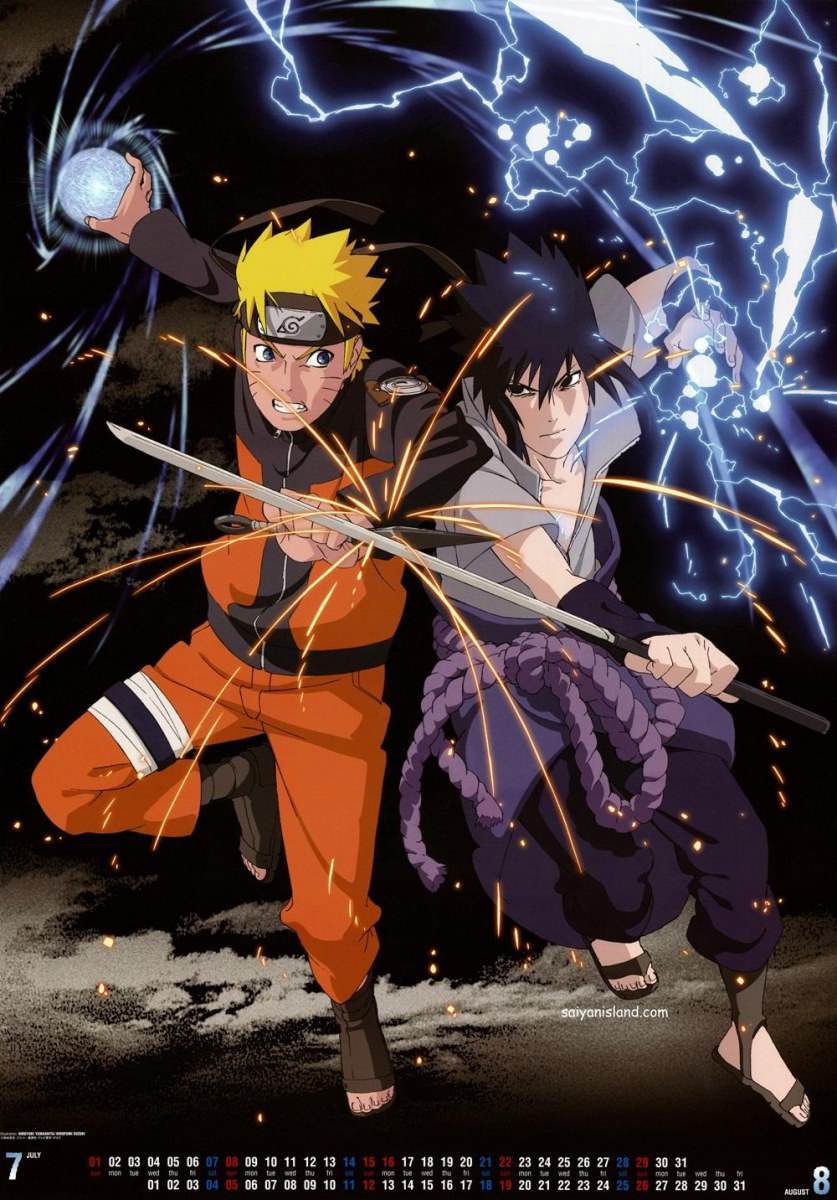 Naruto calendar 2012