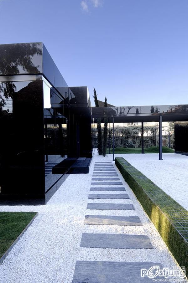 Glass Prefab Homes - Black Glass Modular Home Design by A-Cero