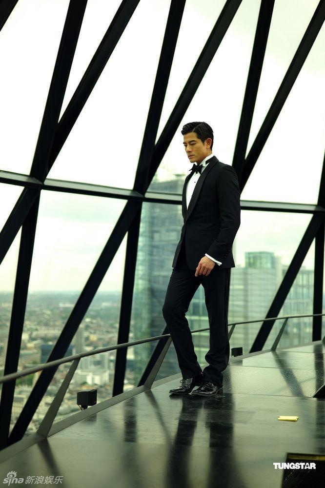 Aaron Kwok behind the fashion shoot @ Gherkin in London