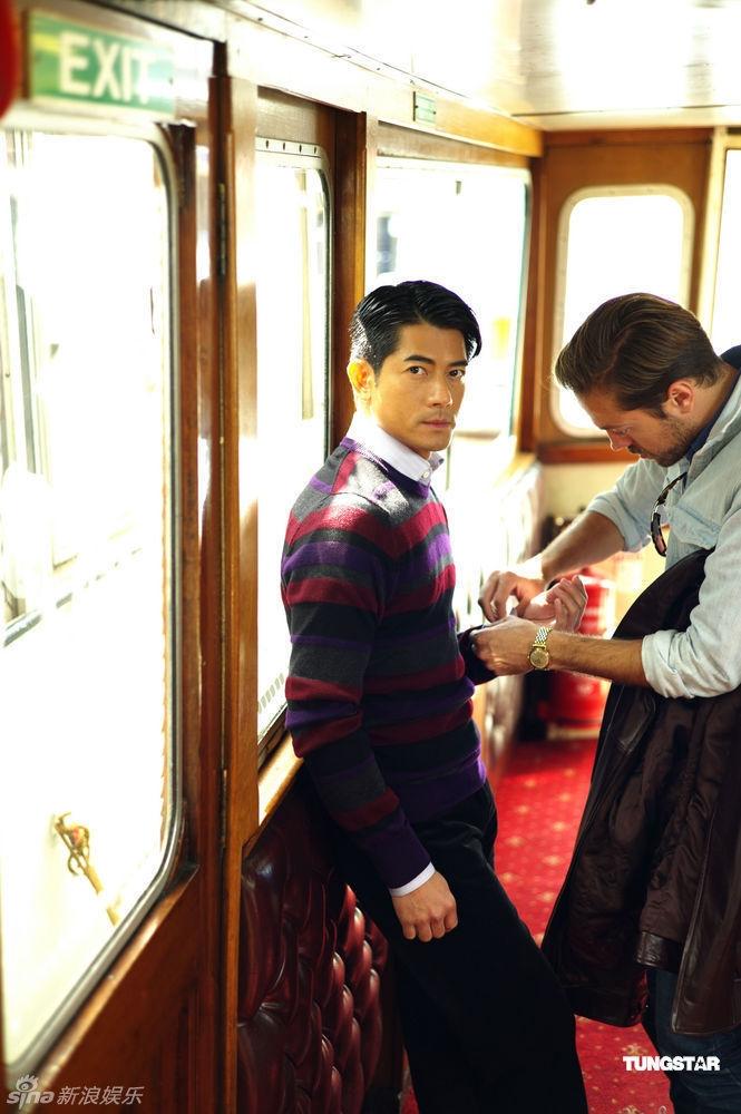 Aaron Kwok behind the fashion shoot @ Gherkin in London