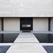 Amazing Travertine House by A-Cero Architecture Firm with water features