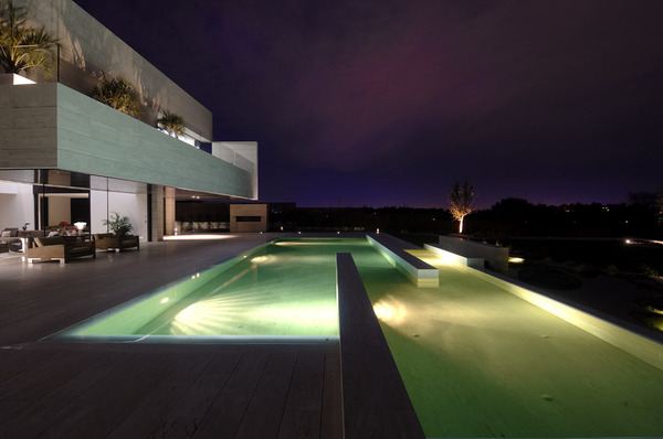 Amazing Travertine House by A-Cero Architecture Firm with water features