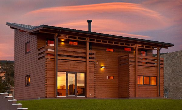 Laminated Pinewood House by Nordicasa Design & Construction. We love it!