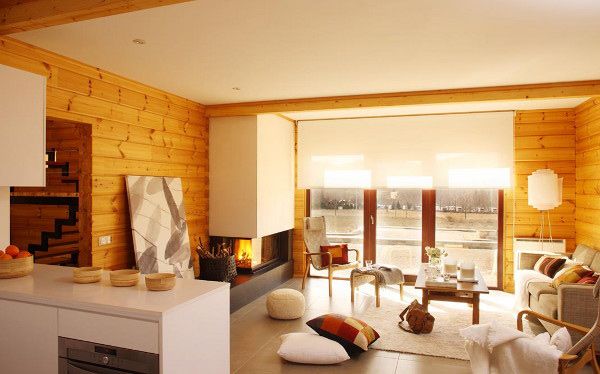Laminated Pinewood House by Nordicasa Design & Construction. We love it!