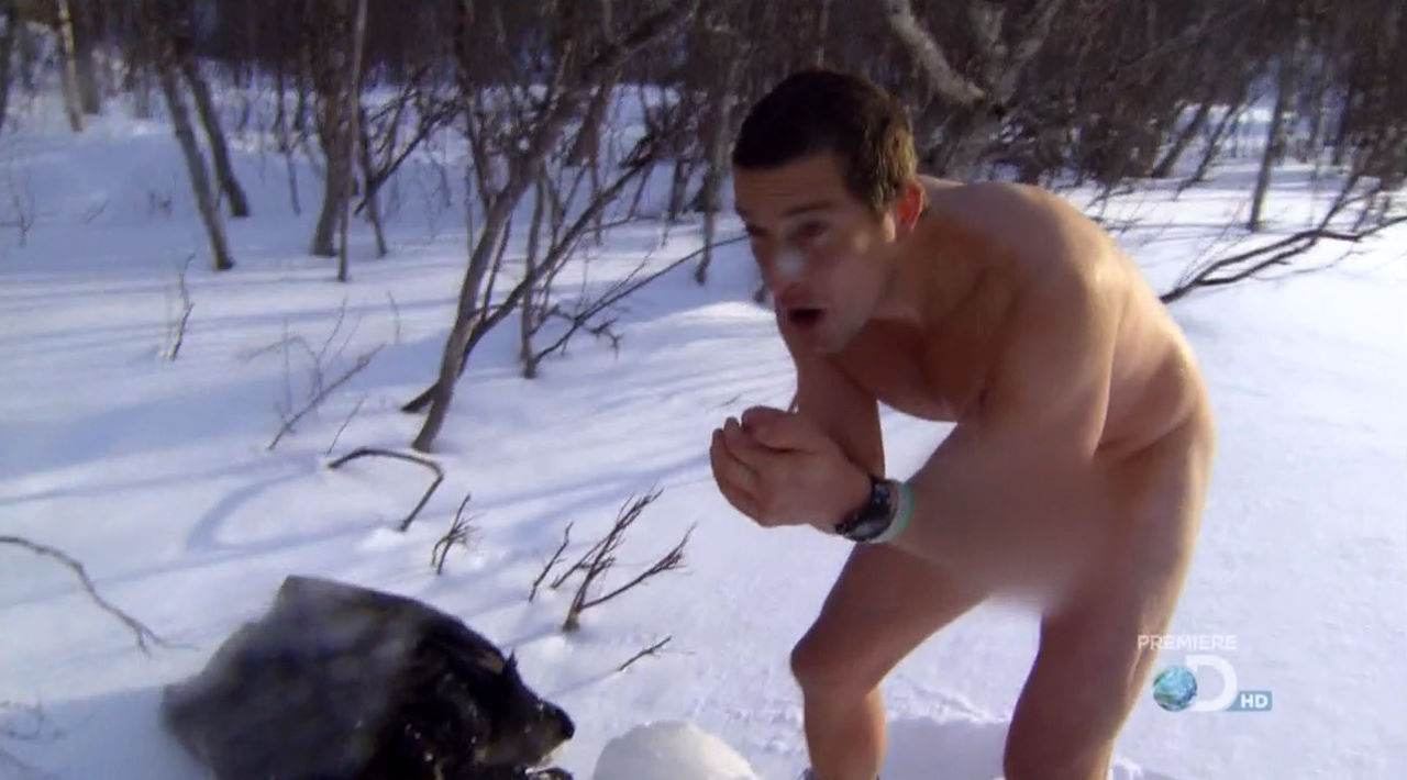 Bear Grylls Naked Again in "Man vs. Wild" Season Premiere.