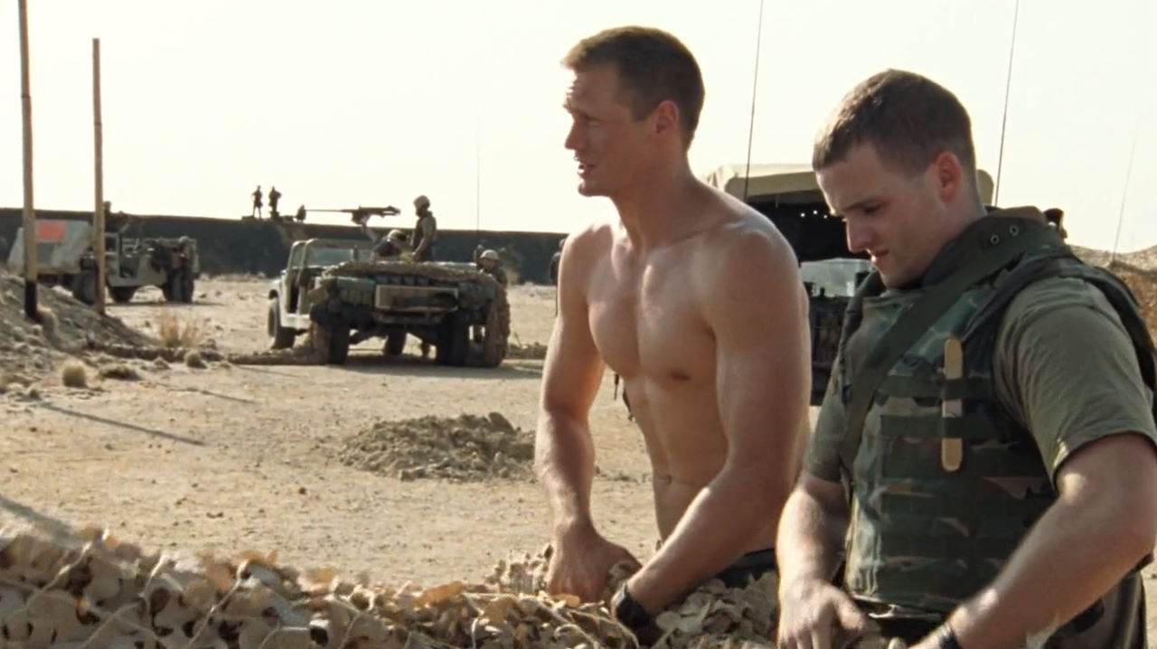 Alexander Skarsg&aring;rd, Kellan Lutz, et al in "Generation Kill"