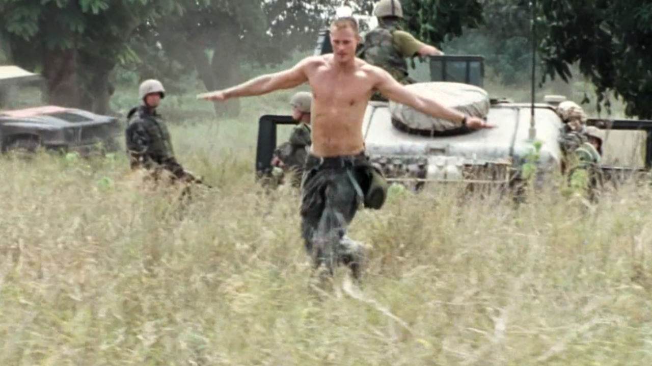 Alexander Skarsg&aring;rd, Kellan Lutz, et al in "Generation Kill"