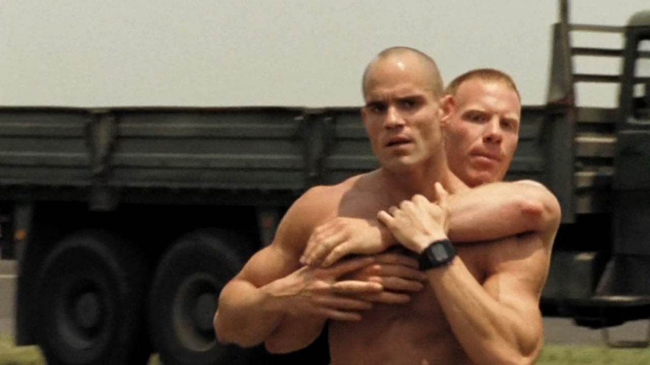 Alexander Skarsg&aring;rd, Kellan Lutz, et al in "Generation Kill"