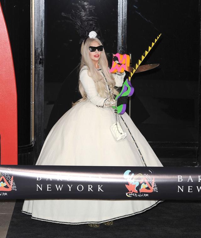 Lady Gaga Opens Christmas Workshop @ Barney's New York