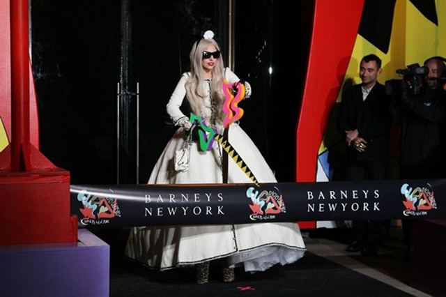 Lady Gaga Opens Christmas Workshop @ Barney's New York
