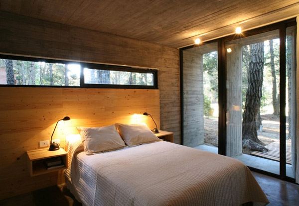 Amazing Concrete House Plan for a Rustic Forest Home in Argentina