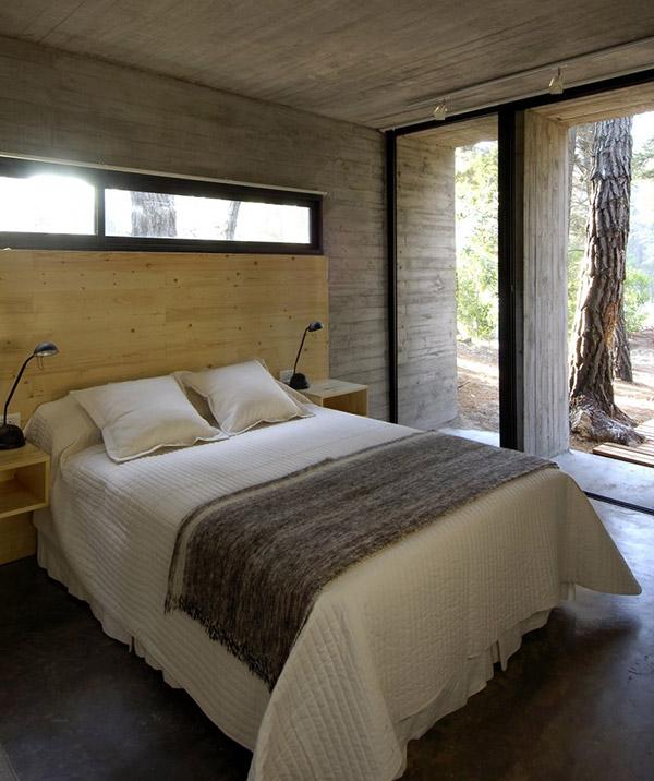 Amazing Concrete House Plan for a Rustic Forest Home in Argentina