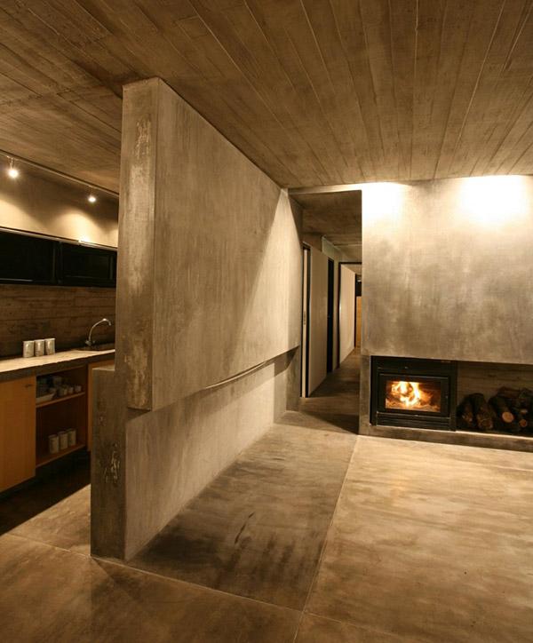 Amazing Concrete House Plan for a Rustic Forest Home in Argentina