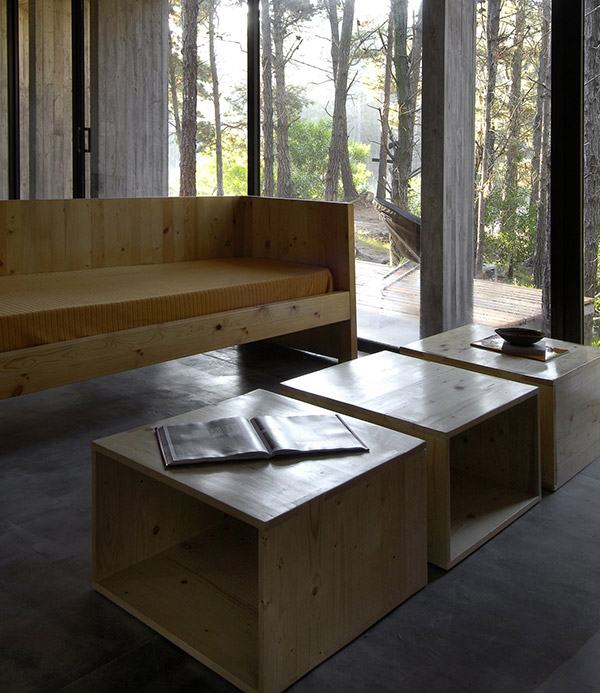 Amazing Concrete House Plan for a Rustic Forest Home in Argentina