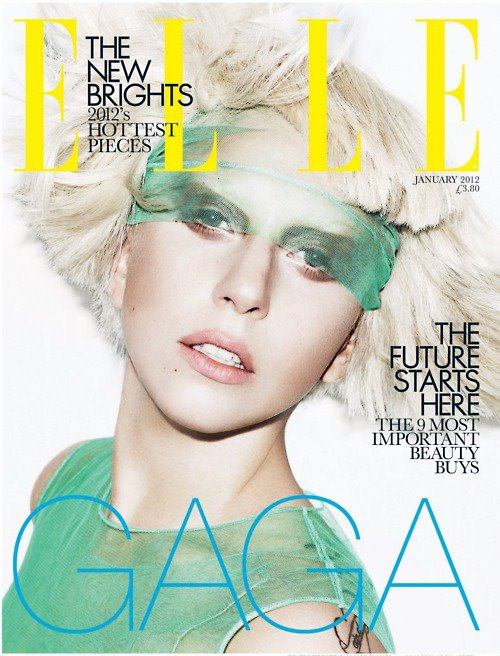 Lady Gaga ประเดิมปกแรก ELLE 2012