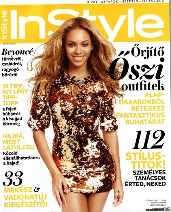 Beyonce ขึ้นปกนิตยสาร Instyle (November 2011) ฉบับ Hungarian