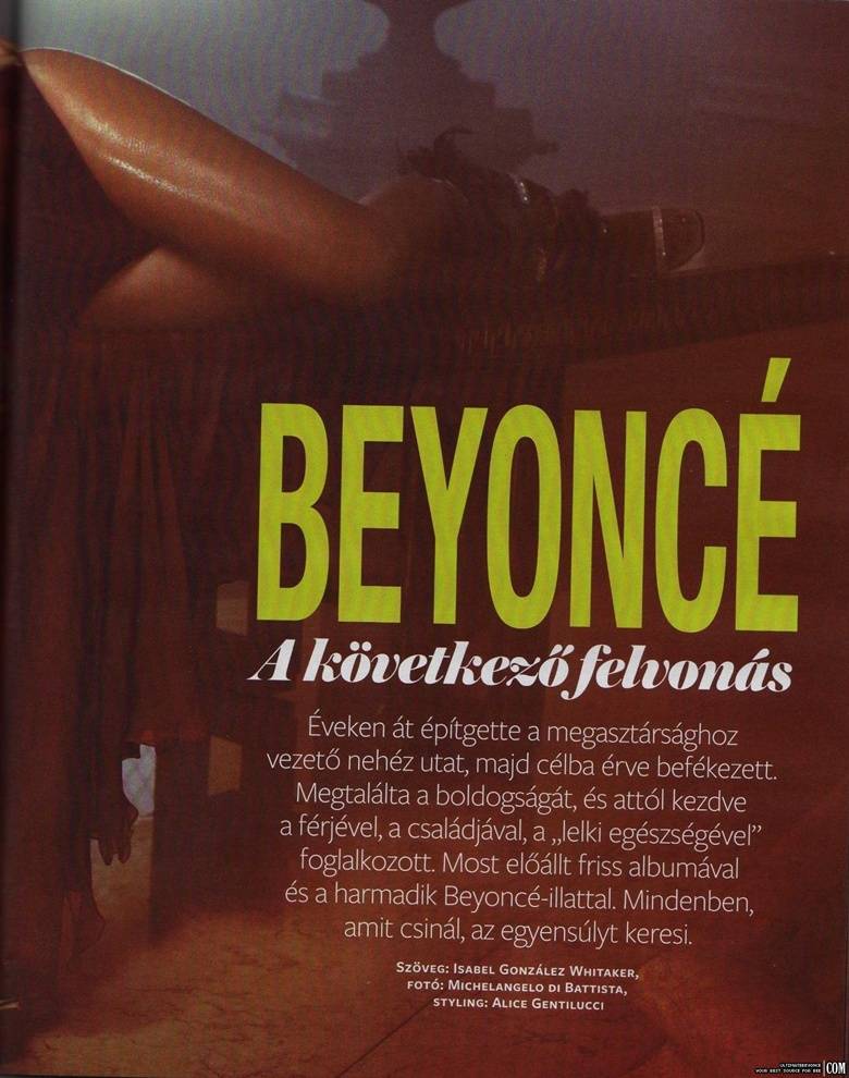 Beyonce ขึ้นปกนิตยสาร Instyle (November 2011) ฉบับ Hungarian