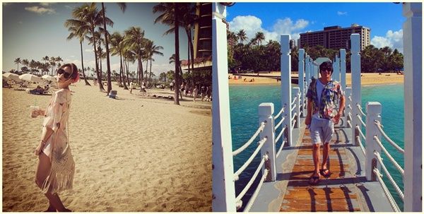 ภาพหวานๆ ของพลอย และต้าร์ เที่ยวฮาวาย