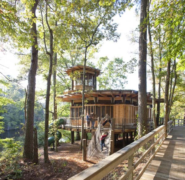 Timber Home Design &ndash; Lakefront Treehouse