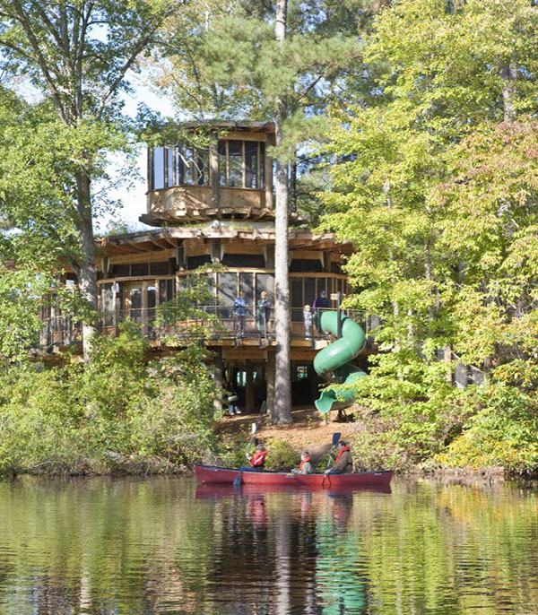 Timber Home Design &ndash; Lakefront Treehouse