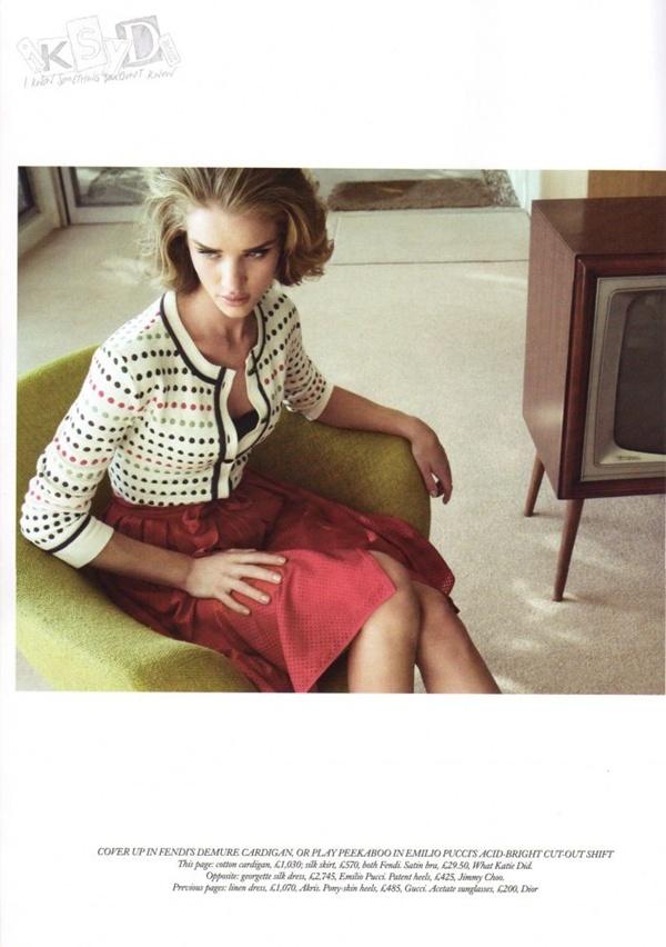 Rosie Hungtington-Whiteley @  Harper's Bazaar UK January 2012