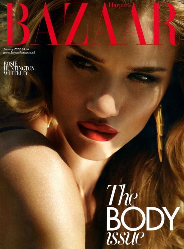 Rosie Hungtington-Whiteley @  Harper's Bazaar UK January 2012
