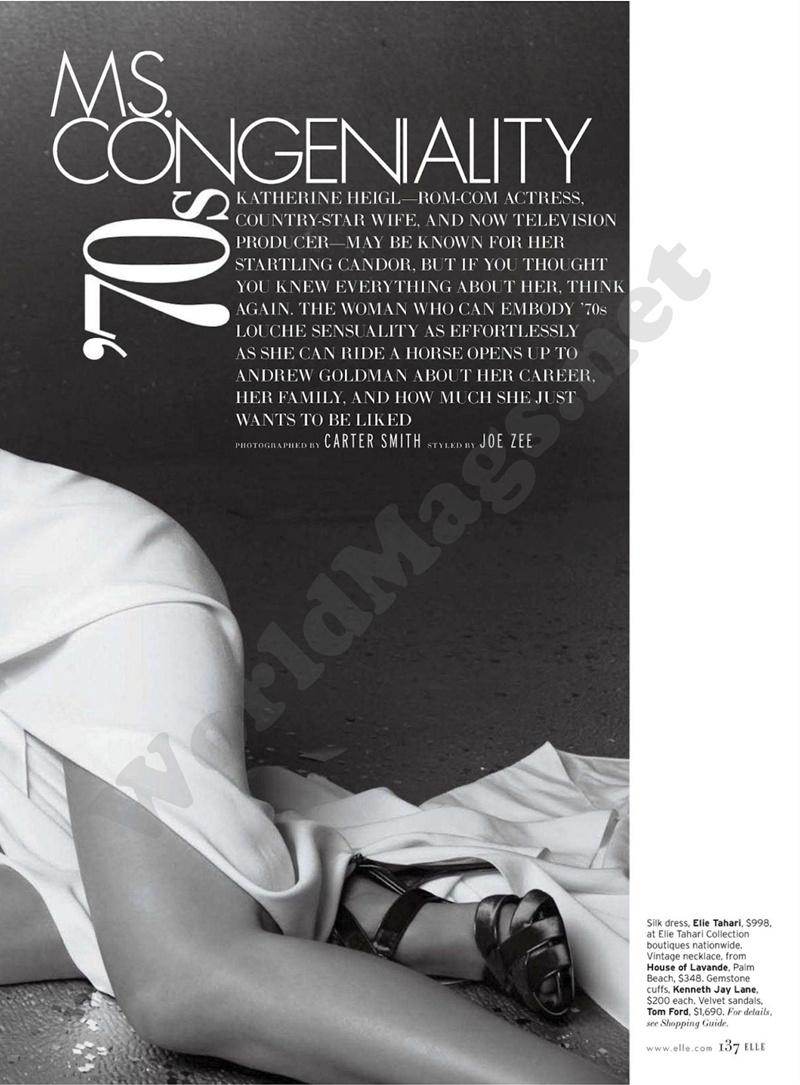 Katherine Heigl @  Elle US January 2012